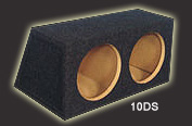Atrend 10DS Dual 10 Inch Sall Sealed Hatchback Subwoofer Box .77 Cu Ft Per Sb