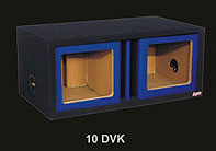 Atrend 12DVK-BLUE Dual 12 Inch Vented Carbon Colors Subwoofer Box Square Cutout