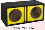 Atrend 15DVR-YELLOW Dual 15 Inch Vented Carbon Colors Subwoofer Box