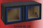 Atrend 12DVK-BLACK Dual 12 Inch Vented Carbon Colors Subwoofer Box Square Cutout
