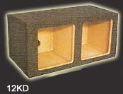 Atrend 15KD Dual 15 Inch Sealed Subwoofer Box Square Cutout 2.55 Cu Ft Per Sub