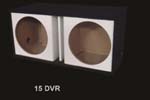 Atrend 15DVR-WHITE Dual 15 Inch Vented Carbon Colors Subwoofer Box