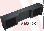 Atrend A152-12K Dual 12 Inch Down Fire 99-07 GM EXTENDED CAB Subwoofer Box Square Cutout Bedliner Finish