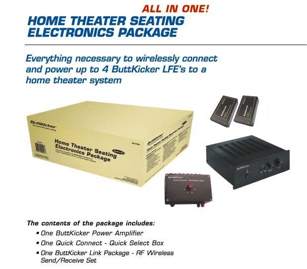 Buttkicker BK-HTSEP Wireless Home Theater Transducer / Shaker Package