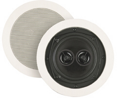 BIC M-SR8D 8 Inch 200-Watt 2-Way Dual Voice Coil In-Ceiling Speaker with Dual Tweeters  /ea