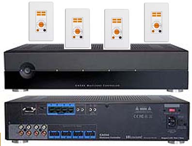 Russound CAS44K 4 Zone 4 Source Audio Controller Kit with 4 Keypads