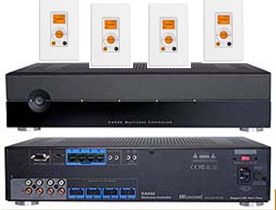 Russound CAS44L 4 Zone 4 Source Audio Controller Kit with 4 LCD Keypads