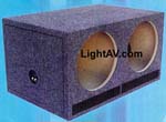 XScorpion DSBV-10 Dual 10 Inch Vented Subwoofer Box (Bottom Slot Ported)