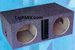 XScorpion DSV-12 Dual 12 Inch Vented Subwoofer Box (Center Slot Ported)