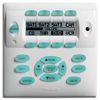 Xantech MRC88KPW Keypad for MRC88 Available in White, Almond, Ivory, and Black