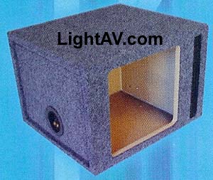 XScorpion SSVK-10 Single Vented 10 Inch Kicker Square Subwoofer Box