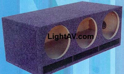 XScorpion TSV-10D Triple 10 Inch Bottom Vented Subwoofer Box with Dividers
