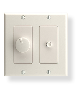 Russound ACP-1DU Dual-gang wall-mounted UltraMatch stereo volume control combined with an A/B source selector switch