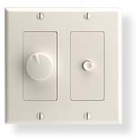 Russound ACP-1DU Dual-gang wall-mounted UltraMatch stereo volume control combined with an A/B source selector switch