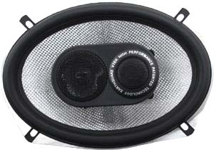 Earthquake VTEK-693 VTEK AudioPhile 6X9 Inch 3 Way Woven Fiberglass Cone Coaxial Speakers