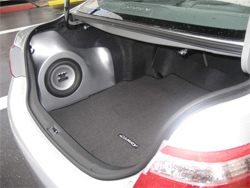 Bassforms SAATI110CAM06 2006-UP Toyota Camry 10 Inch Custom Fiberglass Subwoofer Box Left Side, (NonHybrid)