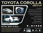 Bassforms SAATI112COR 2003-07 Toyota Corolla 12 Inch Custom Fiberglass Subwoofer Box, Left Side