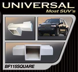 Bassforms SAATI115SQUARE Universal 15 Inch Sealed Custom Fiberglass Subwoofer Box, Square Cutout Most SUV's