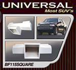Bassforms SAATI115SQUARE Universal 15 Inch Sealed Custom Fiberglass Subwoofer Box, Square Cutout Most SUV's