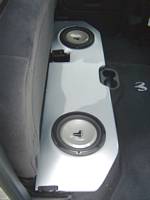 Bassforms SAATI210RAM 2002+ Dodge Ram Quad Cab Dual 10 Inch Sealed Custom Fiberglass Subwoofer Box, Up-Firing