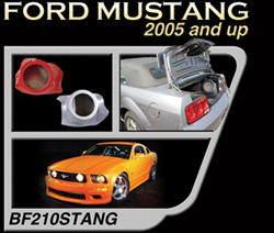 Bassforms SAATI210STANG 2005+ Ford Mustang Coupe/Convertible 10 Inch Custom Fiberglass Subwoofer Box, Right/Left