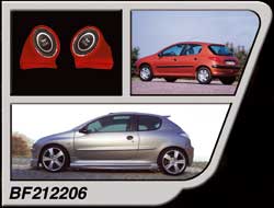 Bassforms SAATI112206 2000-UP Peugeot 206 12 Inch Custom Fiberglass Subwoofer Box, Right or Left