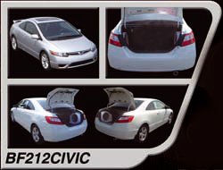 Bassforms SAATI212CIVIC 2006-Up Honda Civic Coupe 12 Inch Sealed Custom Fiberglass Subwoofer Box Right OR Left