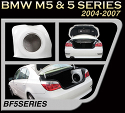 Bassforms SAATI5SERIES BMW 2004-Up 5 Series Sedan 1 - 10 Inch Custom Fiberglass Subwoofer Box, Right Side