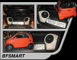 Bassforms SAATISMART Smart Fortwo Dual 8 Inch Custom Fiberglass Subwoofer Box, Right OR Left