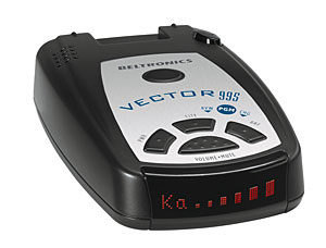 BEL V-995 Vector 995 Radar Detector with Selectable Bands and Voice Alerts
