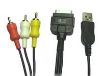 PIE PIO/USB-AV USB connector for data, RCA A/V Outputs,Charges iPod (Same as CD-IU230V)
