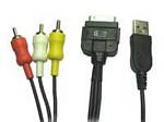 PIE PIO/USB-AV USB connector for data, RCA A/V Outputs,Charges iPod (Same as CD-IU230V)