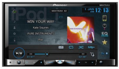 Pioneer AVH-X8500BHS 2 DIN 7  LCD / DVD HD Radio Receiver with MixTrax, AppRadio Mode and Bluetooth SiriusXM Ready