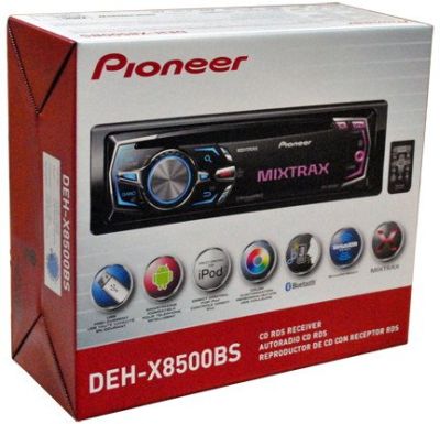 Pioneer DEH-X8500BH Full Dot LCD CD / MP3 HD Radio Receiver with MixTrax and Bluetooth