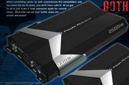 Power Acoustik GT2-600 Gothic 2 x 90 RMS at 4 Ohms 2 Channel Amplifier