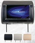 Power Acoustik H-91CC 9 LCD Universal Headrest with Changeable Color Skins Grey, Beige, Black