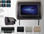 SoundStream VHD-70CC  Pre-Loaded 7 Inch LCD/DVD/USB/SD Universal Headrest with Changeable Color Skins Grey, Beige, Black