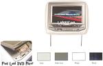 Power Acoustik HDVD-73BG 7 Inch Universal Headrest Replacements with built in front loading DVD player, 8GB SD Card port, USB Mini Input Beige/Tan
