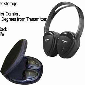 Power Acoustik HP-11S Swivel Ear Pad Single Channel IR Wireless Headphone