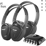 Power Acoustik HP-22IRT 2 Swivel Ear Pad Single Channel IR Wireless Headphones with Transmitter