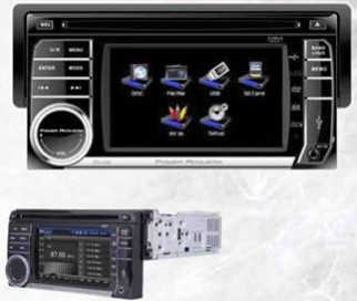 Power Acoustik PD-450 Single DIN 4.5 Inch Touch Screen LCD/DVD AV Receiver with USB/SD