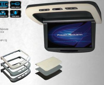 Power Acoustik PMD-105CM 10.2 Ceiling Mount LCD/DVD with USB/SD/MP3/MP4/DivX Beige/Black/Grey