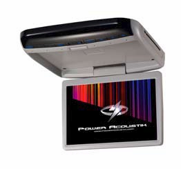 Power Acoustik PMD-122CMGR Ceiling Mount Wide Screen 12.1 Inch LCD Monitor & DVD Player Combo with SD / USB Grey