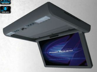 Power Acoustik PMD-156DM Motorized 15.6 Ceiling Mount HD LCD/DVD with USB/SD/MP3/MP4/DivX