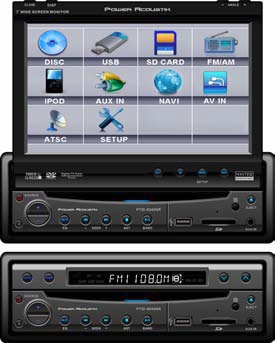 Farenheit TID-894NR 7 Wide Touch Screen In-Dash Fully Motorized TFT Monitor/DVD/AM/FM Navigation Ready