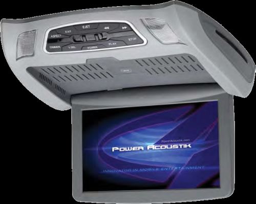 Power Acoustik PMD-104X Ceiling Mount Flip Down 10.3  LCD / DVD with USB / SD Playback ( beige, black, grey skins )