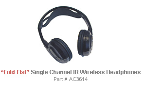 ROSEN AC3614 Folt Flat 1 CHANNEL Wireless IR Headphones