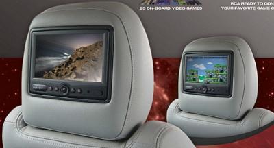 ROSEN 2008 LINCOLN Navigator Dual 7 Inch LCD / DVD / Game Custom Headrest Replacements TAN