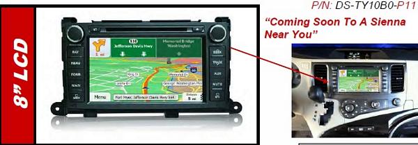 ROSEN 2011 Toyota SIENNA OEM 8 Inch LCD/DVD/iGo Primo Navigation Receiver with USB/Micro SD/iPod