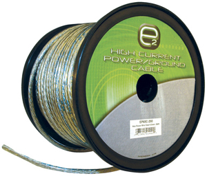 SCOSCHE EP65C-200 200-Ft, 6.5mm Clear Hex Power Wire